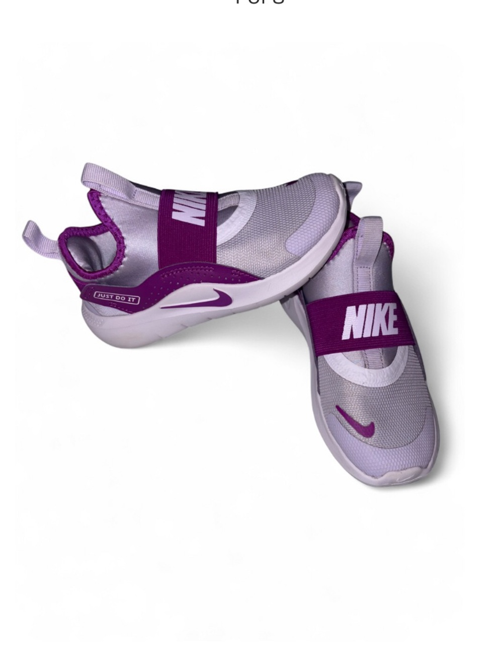 Nike Flex Runner 4 Kids' Slip-on Sneakers in Violet Mist Little Kids SIZE 11C